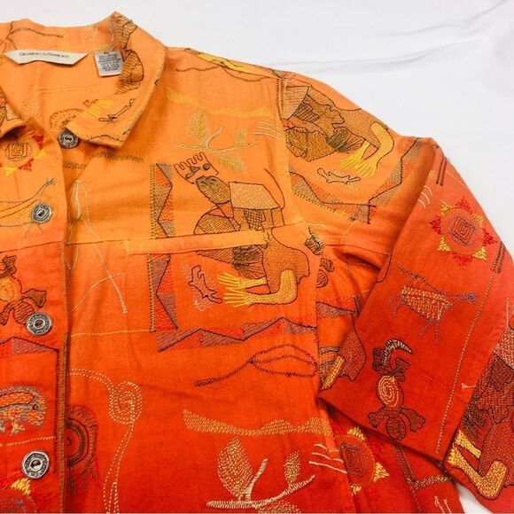 Draper’s & Damon’s Tribal Embroidered Jacket Petite - Picture 2 of 12